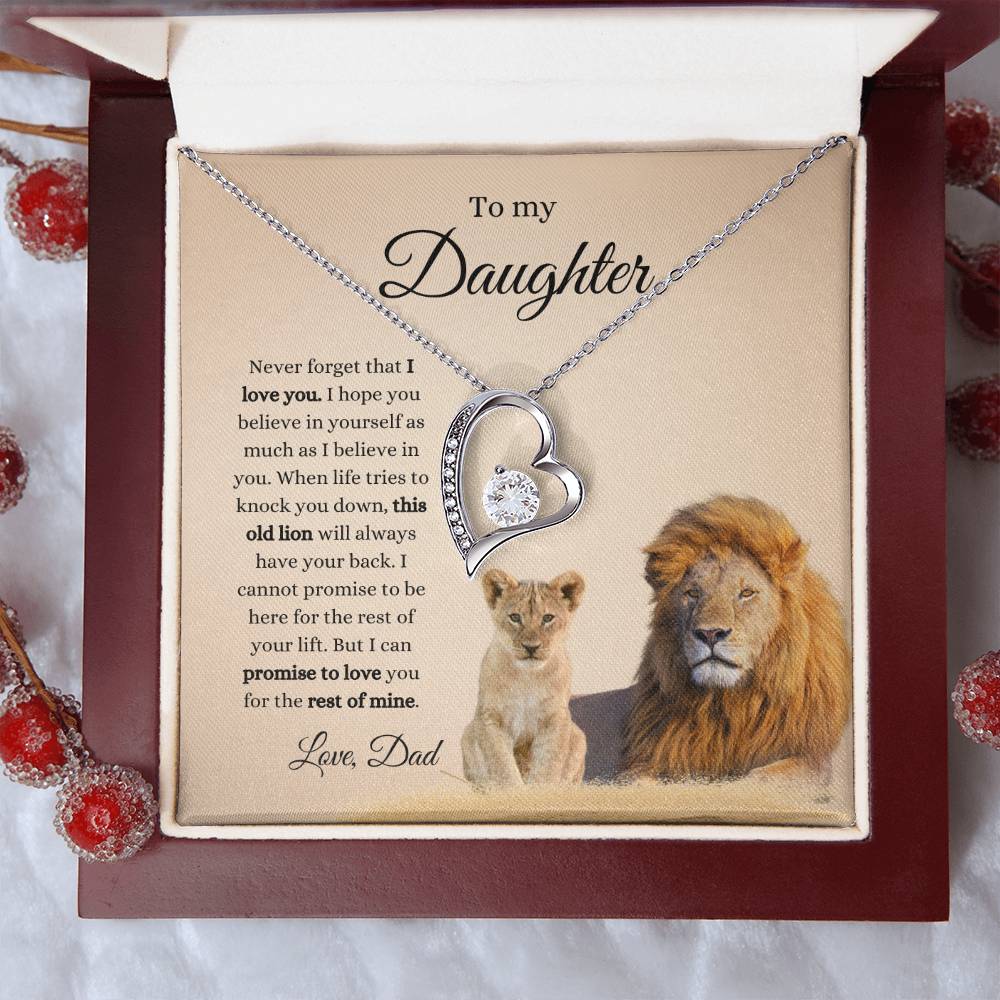 To My Daughter Necklace (Heart Pendant 2)