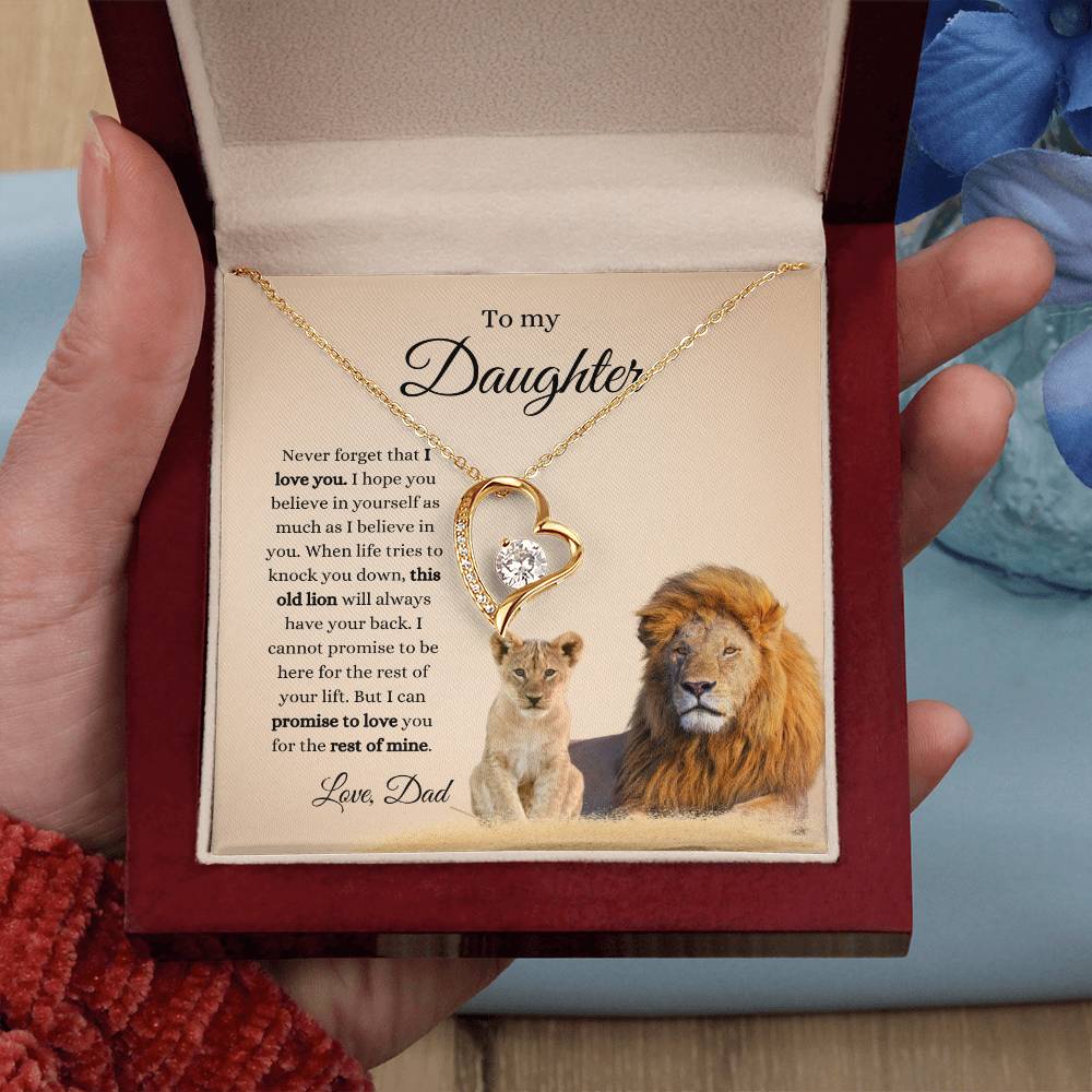 To My Daughter Necklace (Heart Pendant 2)