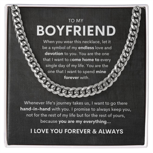 My Boyfriend Cuban Link Chain! Black Card