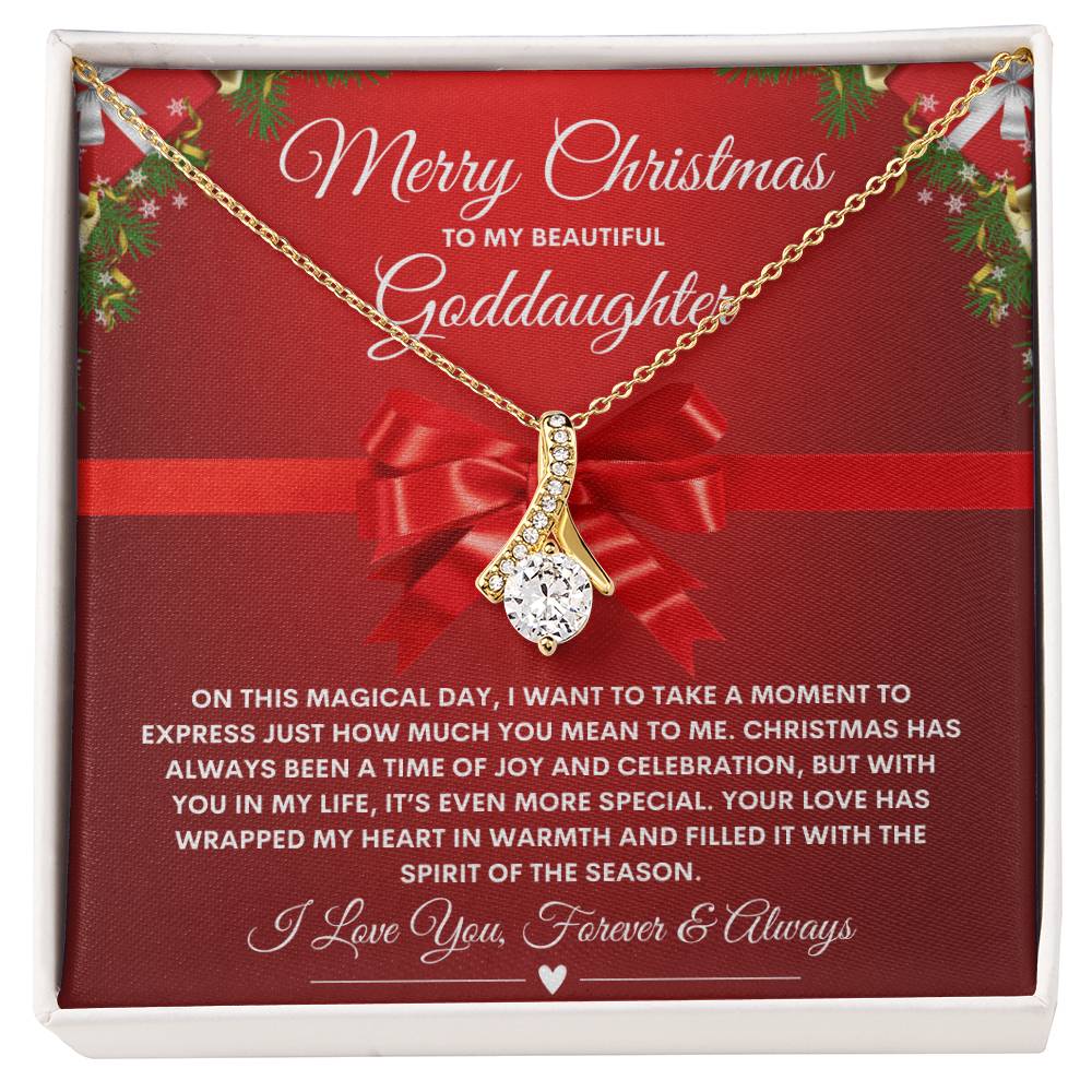 To My Goddaughter Necklace RED (Alluring Beauty)