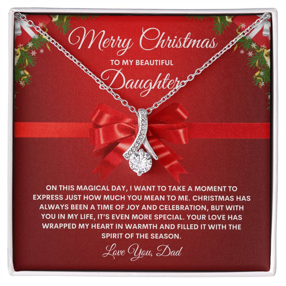 Dad To Daughter Necklace RED (Alluring Beauty)
