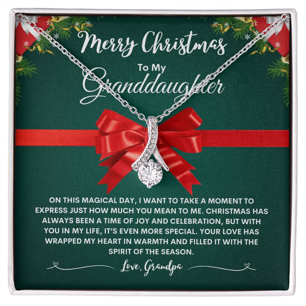 Grandpa To Granddaughter Necklace Green (Alluring Beauty)