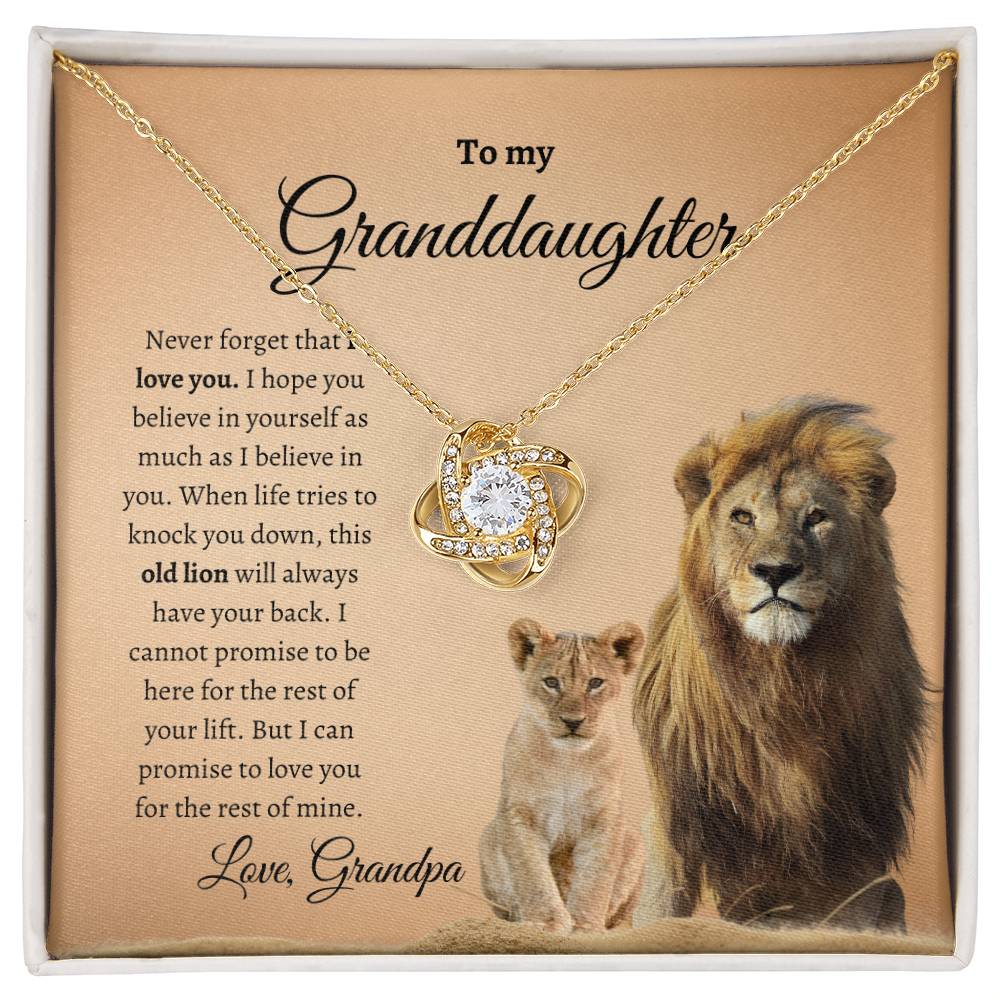 Grandpa To Granddaughter LION (Love Knot)
