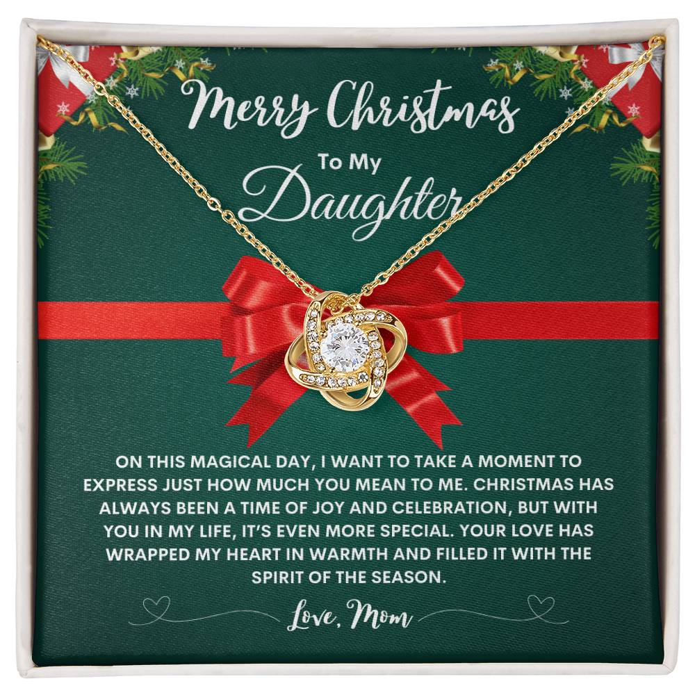 Mom To Daughter Necklace (Love Knot)