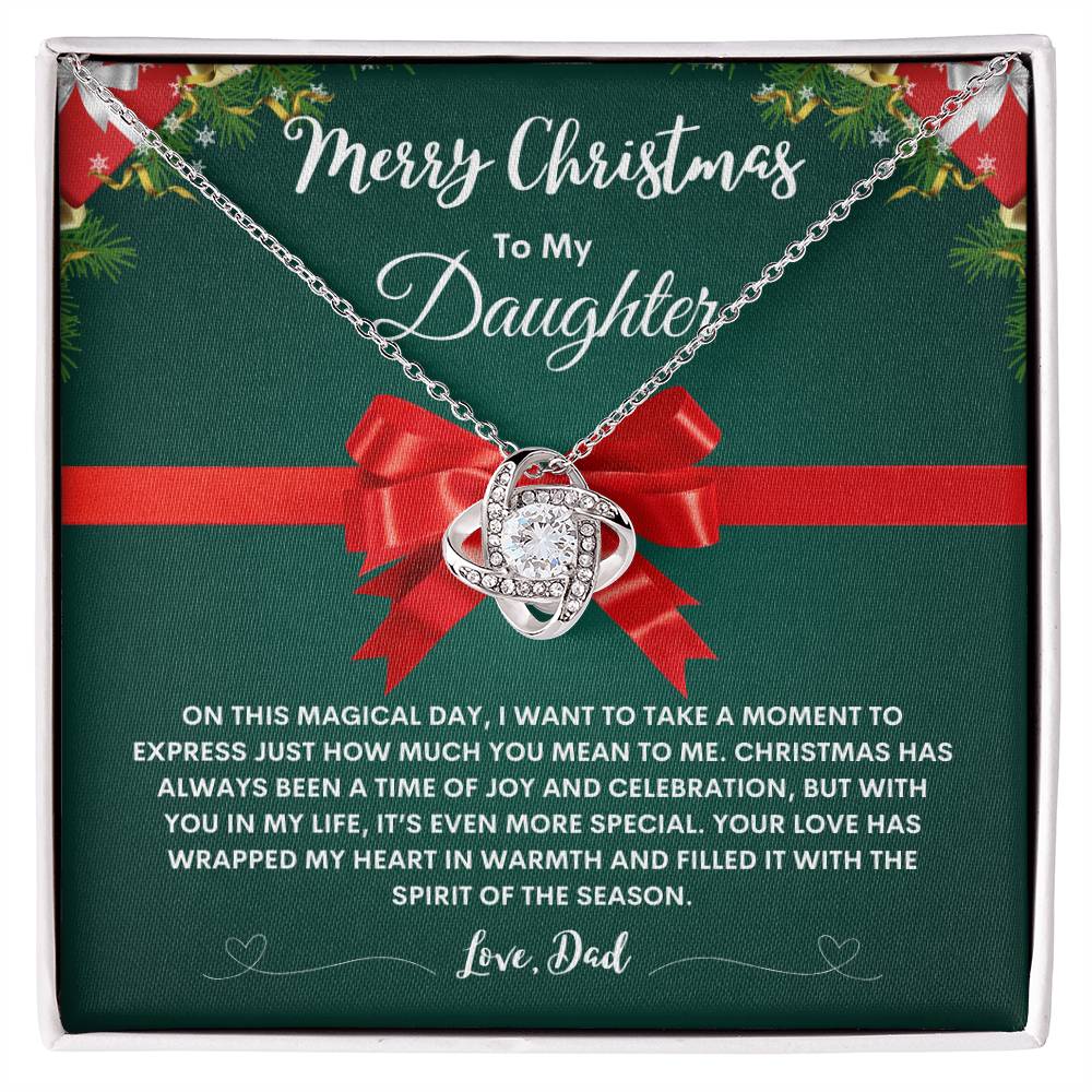 Dad To Daughter Necklace (Love Knot)