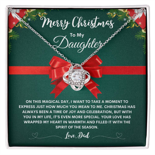 Dad To Daughter Necklace (Love Knot)