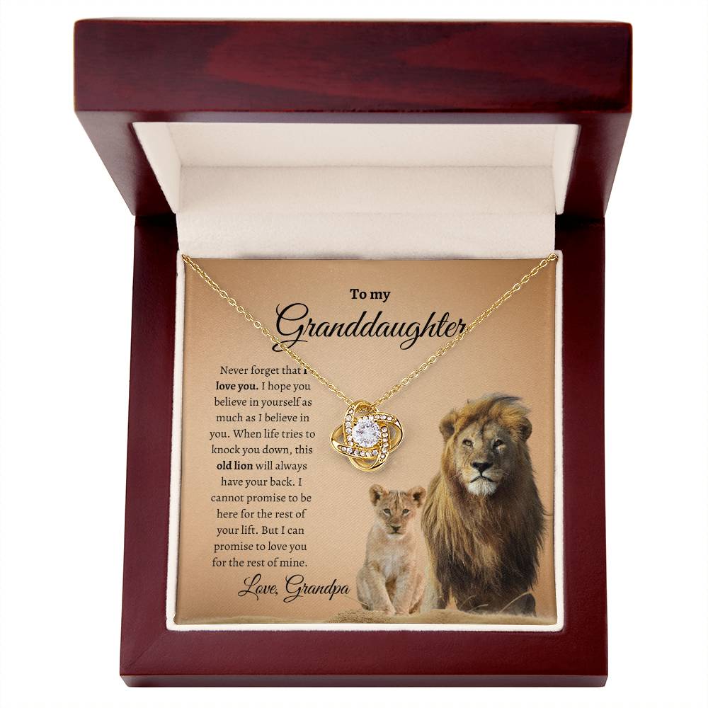 Grandpa To Granddaughter LION (Love Knot)