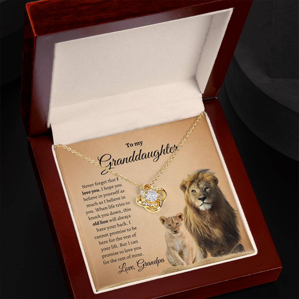 Grandpa To Granddaughter LION (Love Knot)