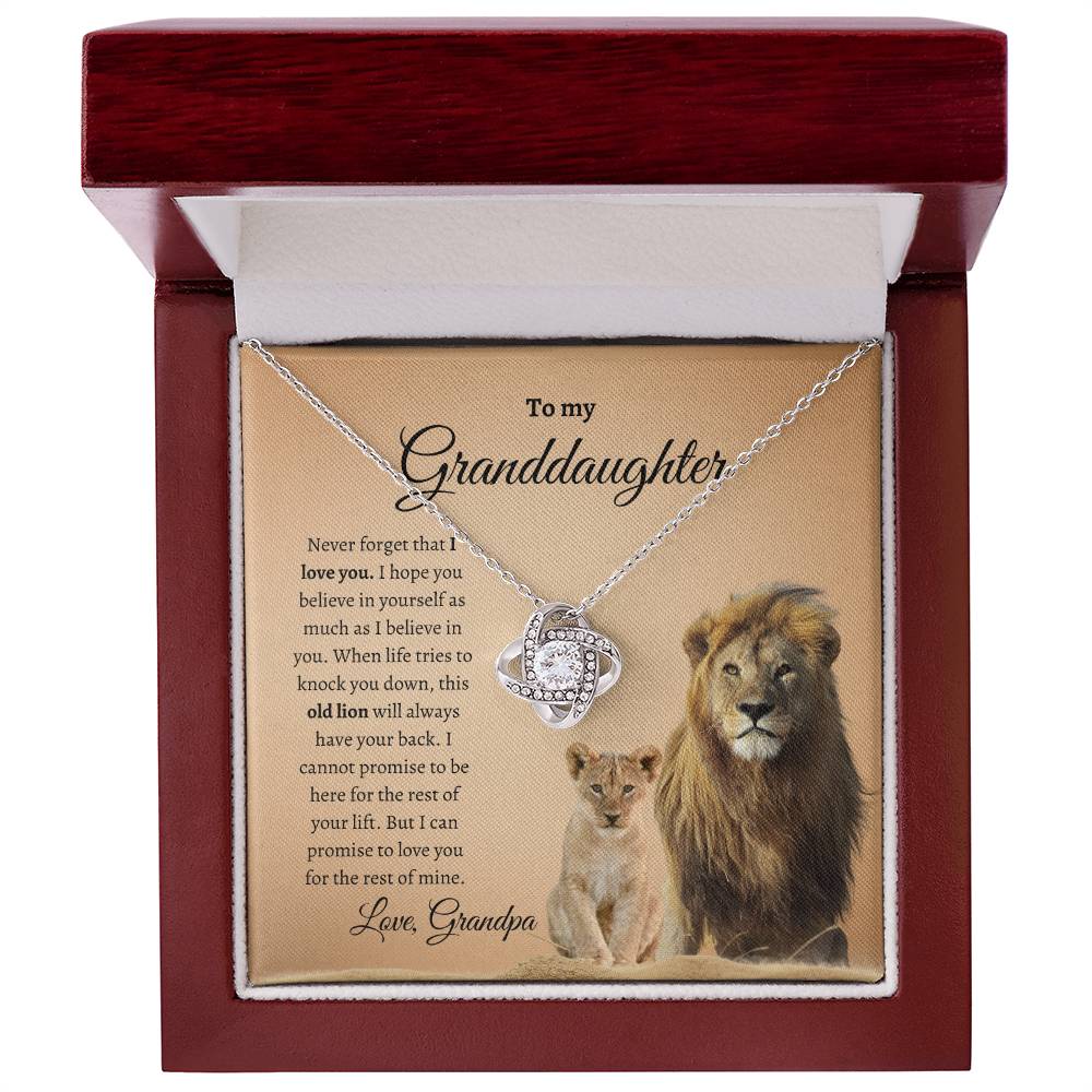 Grandpa To Granddaughter LION (Love Knot)