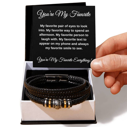 You're My Favorite Everything! BLACK CARD Love Bracelet