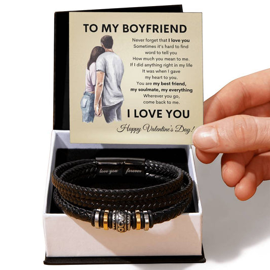To My Boyfriend Forever Love Bracelet