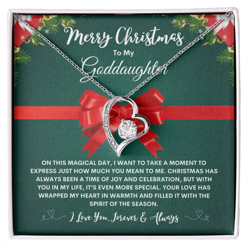To My Goddaughter Necklace GREEN (Heart Pendant)
