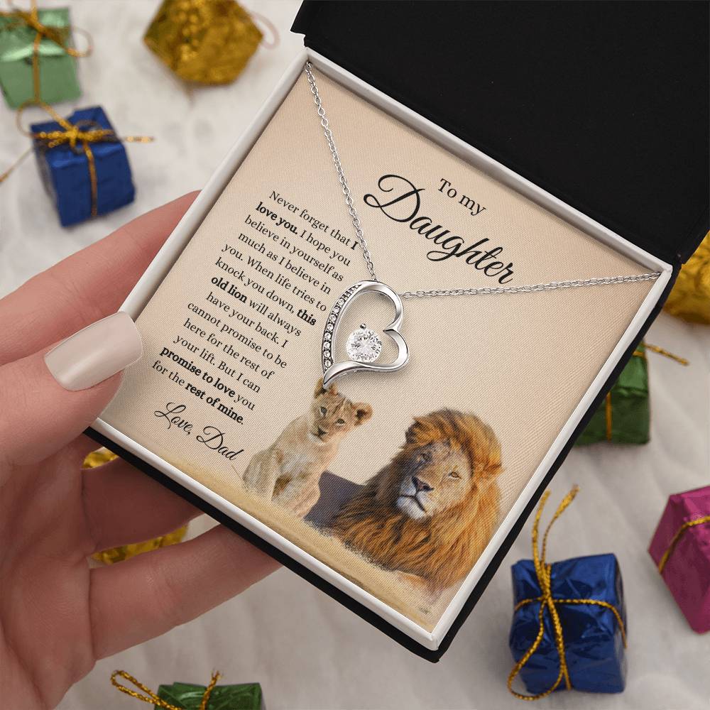 To My Daughter Necklace (Heart Pendant 2)