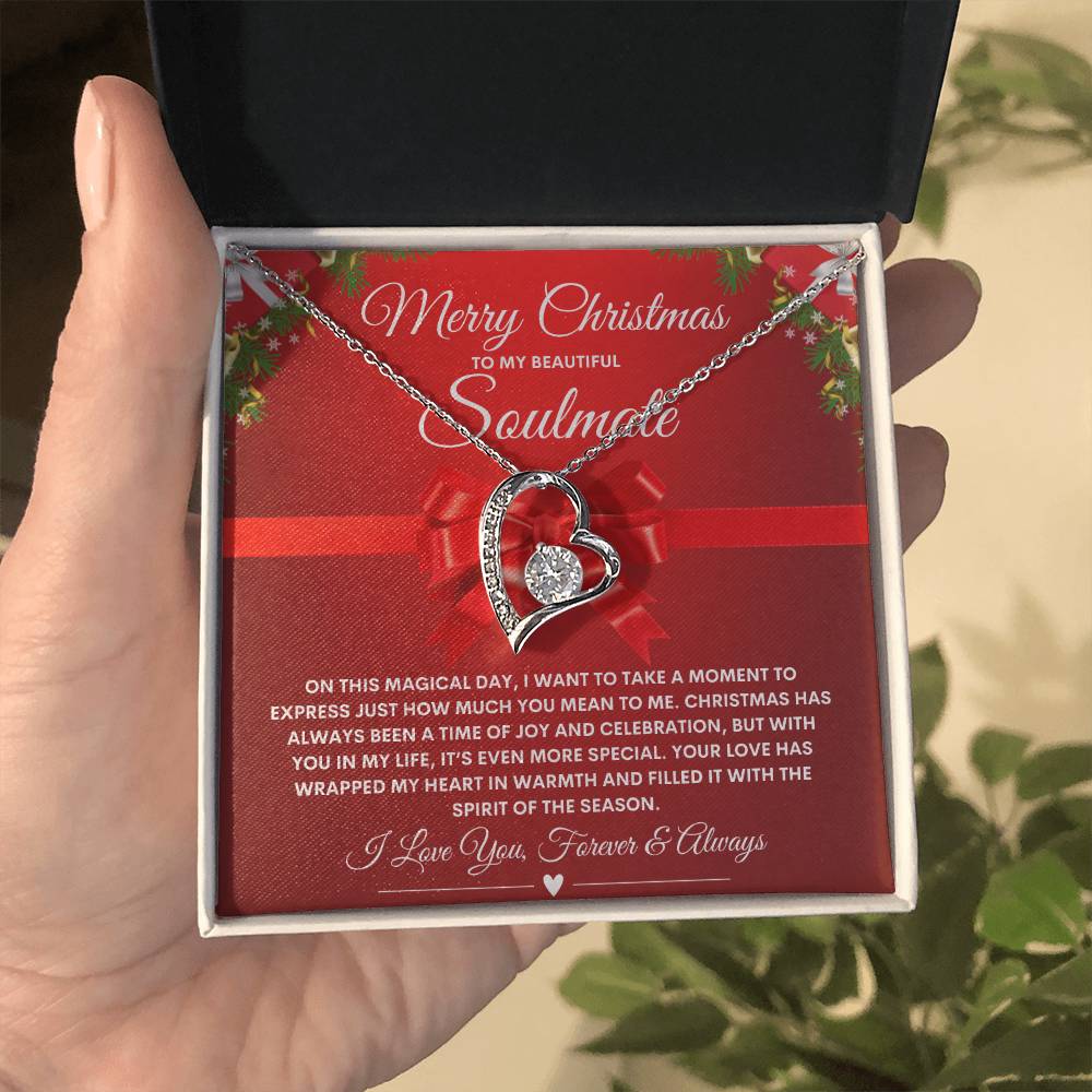 To My Soulmate Necklace RED (Heart Pendant)