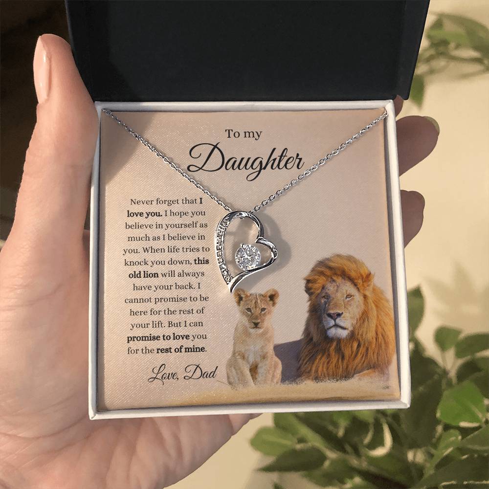 To My Daughter Necklace (Heart Pendant 2)