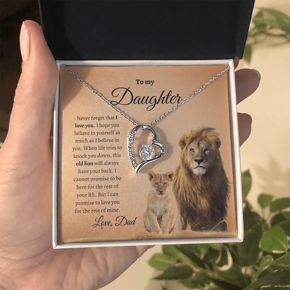 To My Daughter Necklace (Heart Pendant)