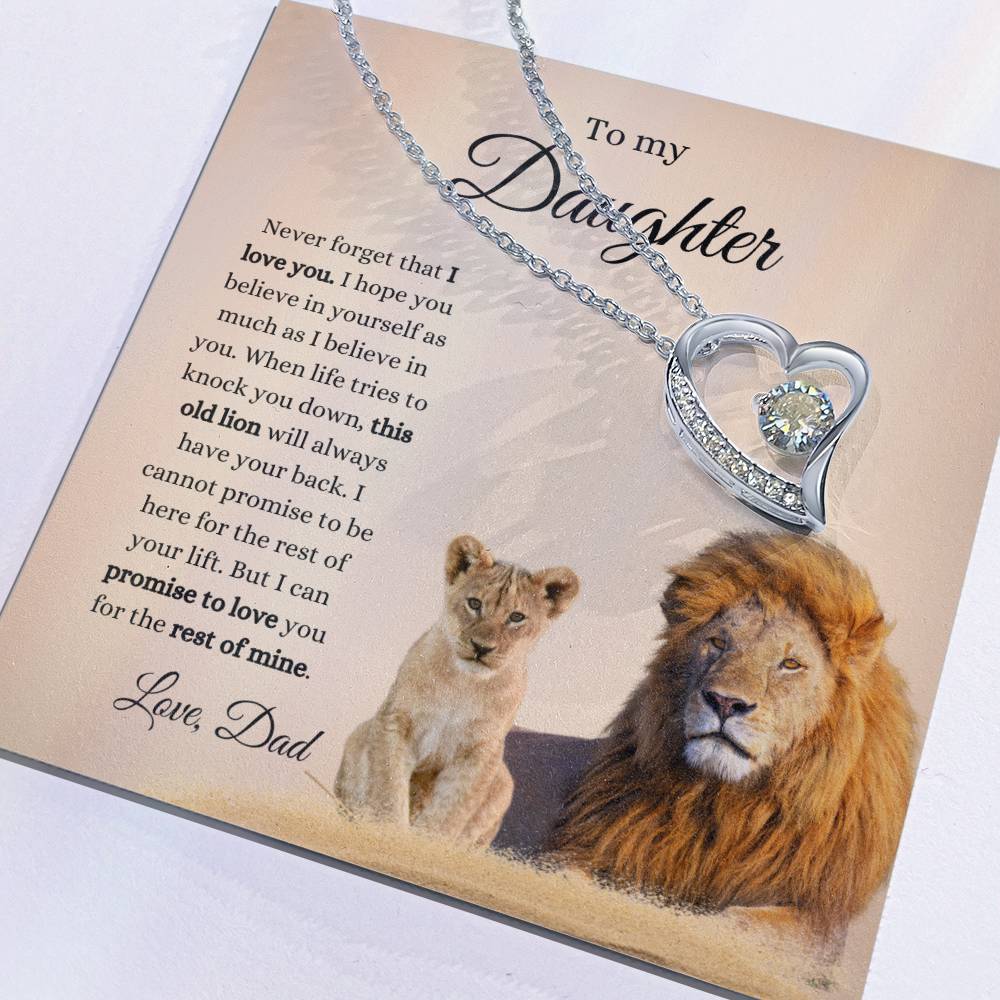 To My Daughter Necklace (Heart Pendant 2)