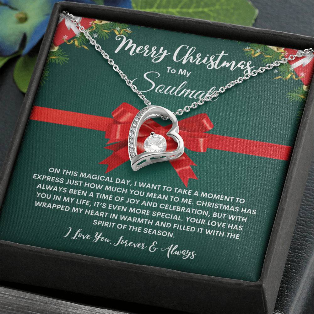 To My Soulmate Necklace GREEN (Heart Pendant)