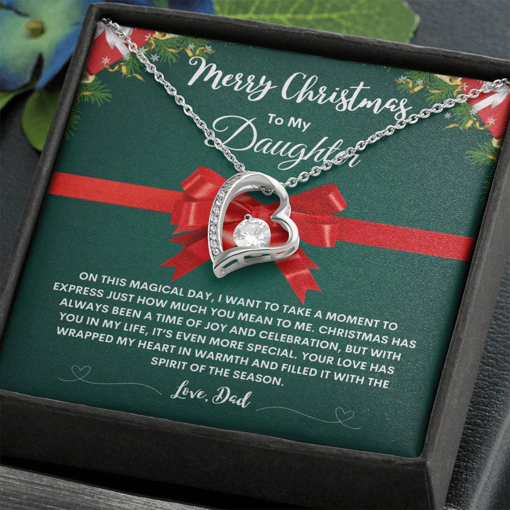 Dad To Daughter Necklace (Heart Pendant)