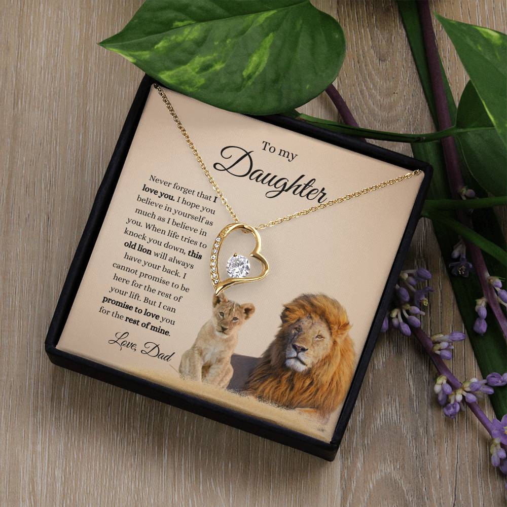 To My Daughter Necklace (Heart Pendant 2)