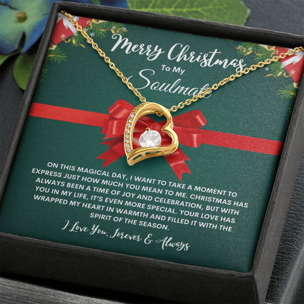 To My Soulmate Necklace GREEN (Heart Pendant)