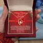 Dad To Daughter Necklace RED (Heart Pendant)