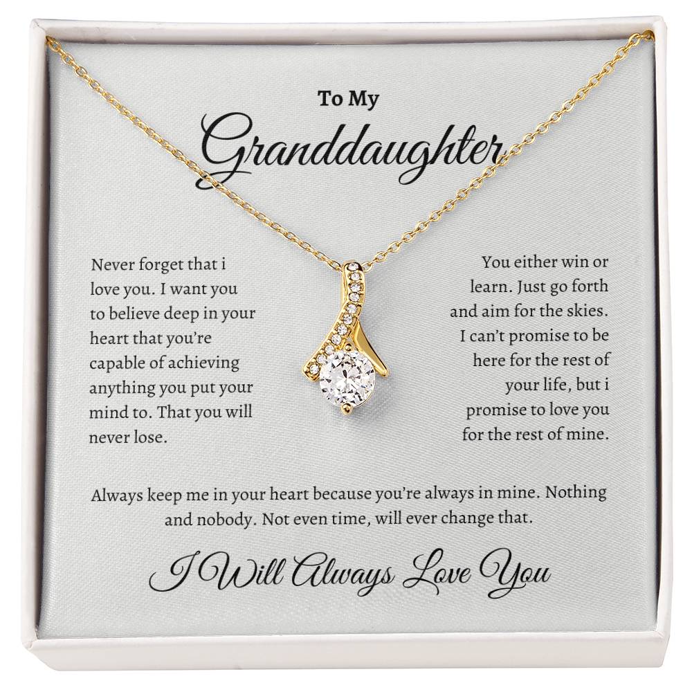 To My Granddaughter Alluring Beauty Necklace