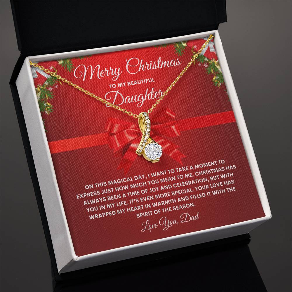 Dad To Daughter Necklace RED (Alluring Beauty)