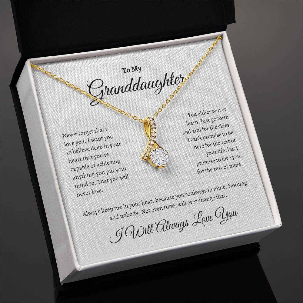 To My Granddaughter Alluring Beauty Necklace