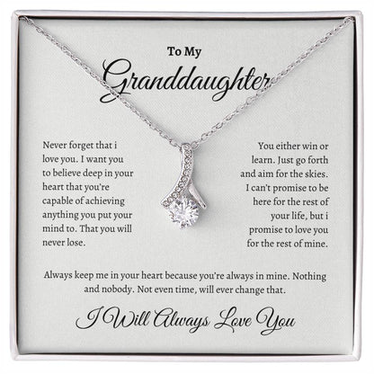 To My Granddaughter Alluring Beauty Necklace