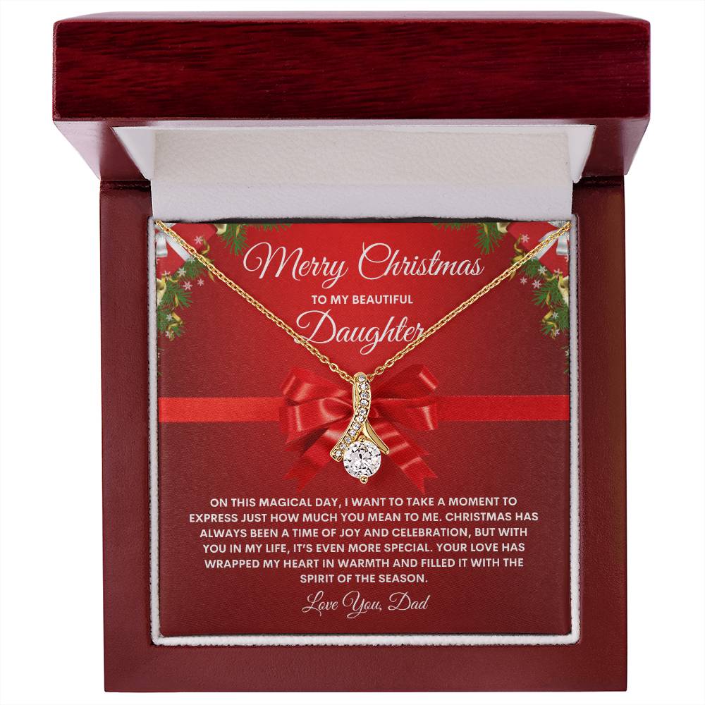 Dad To Daughter Necklace RED (Alluring Beauty)