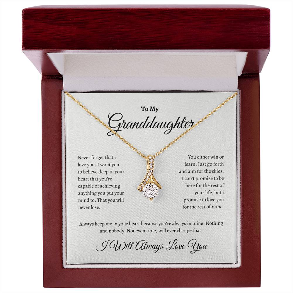 To My Granddaughter Alluring Beauty Necklace