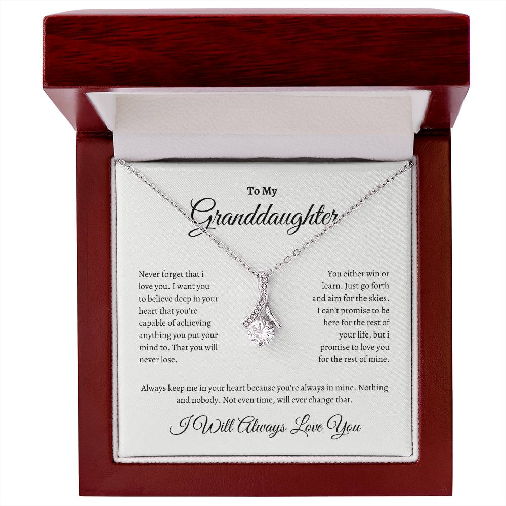 To My Granddaughter Alluring Beauty Necklace