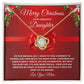 Mom To Daughter Necklace RED (Love Knot)