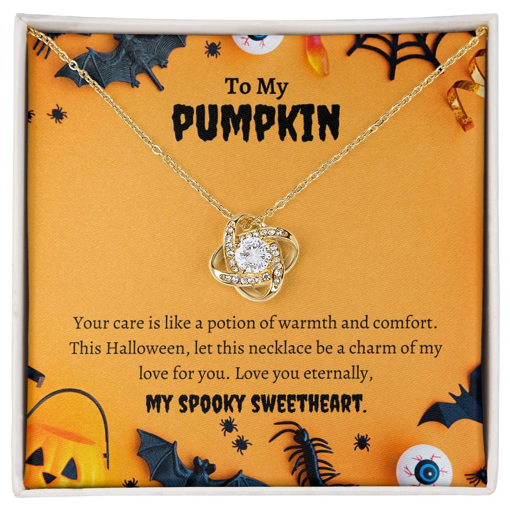 To My Pumpkin - Halloween Love Knot Necklace