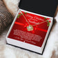 To My Soulmate Necklace RED (Love Knot)