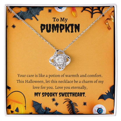 To My Pumpkin - Halloween Love Knot Necklace