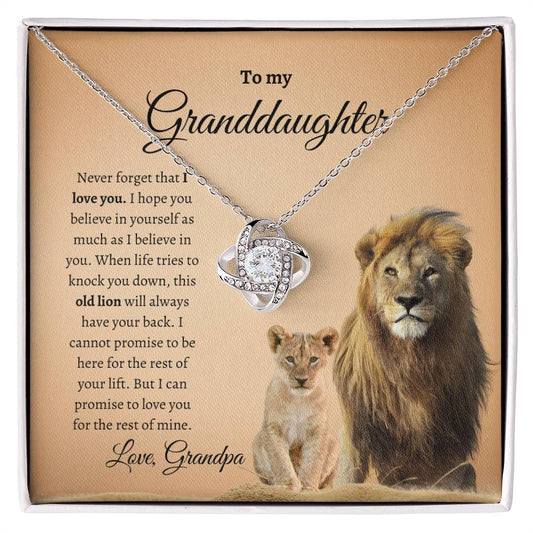 Grandpa To Granddaughter LION (Love Knot)