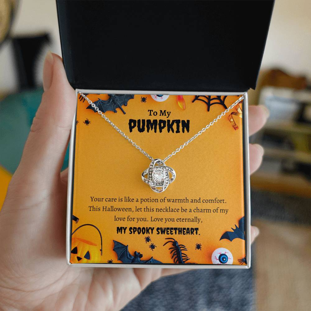 To My Pumpkin - Halloween Love Knot Necklace