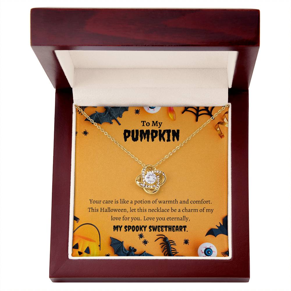 To My Pumpkin - Halloween Love Knot Necklace