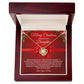 Mom To Daughter Necklace RED (Love Knot)