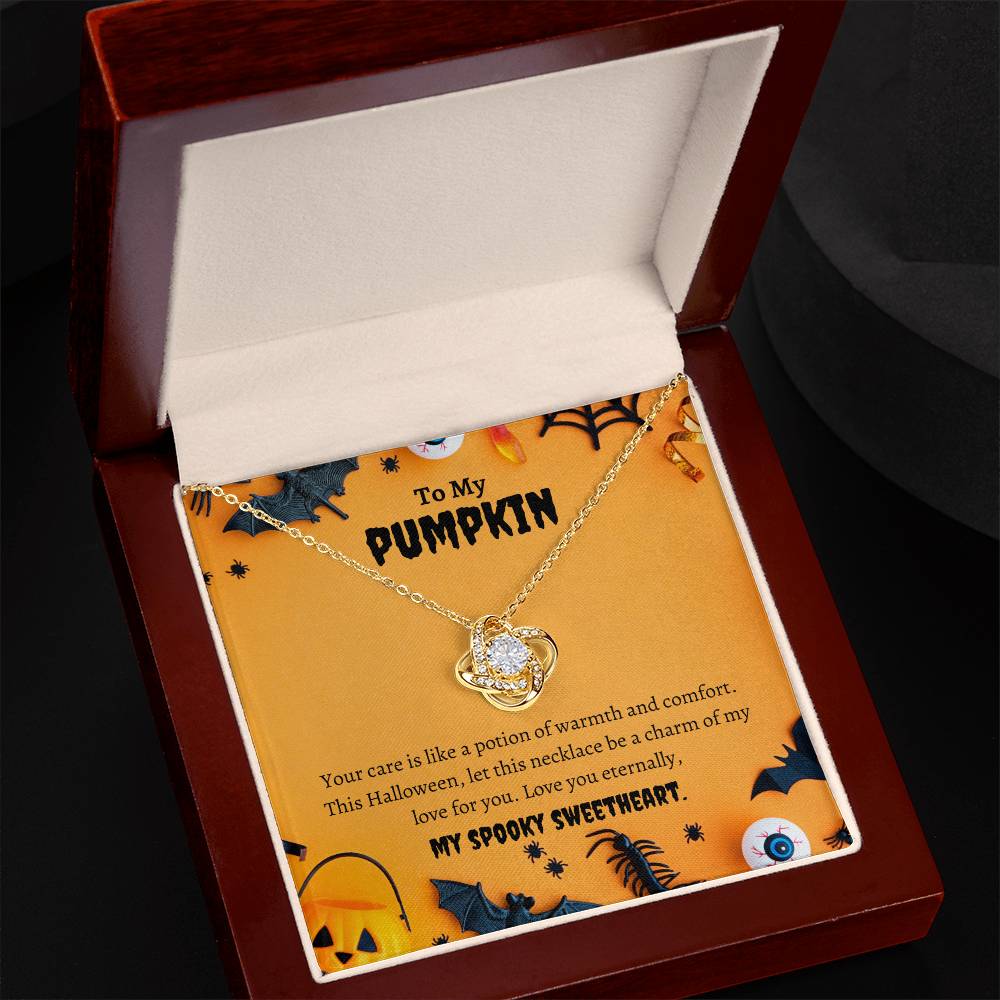 To My Pumpkin - Halloween Love Knot Necklace