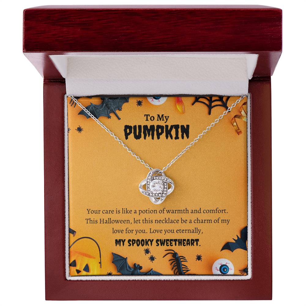 To My Pumpkin - Halloween Love Knot Necklace