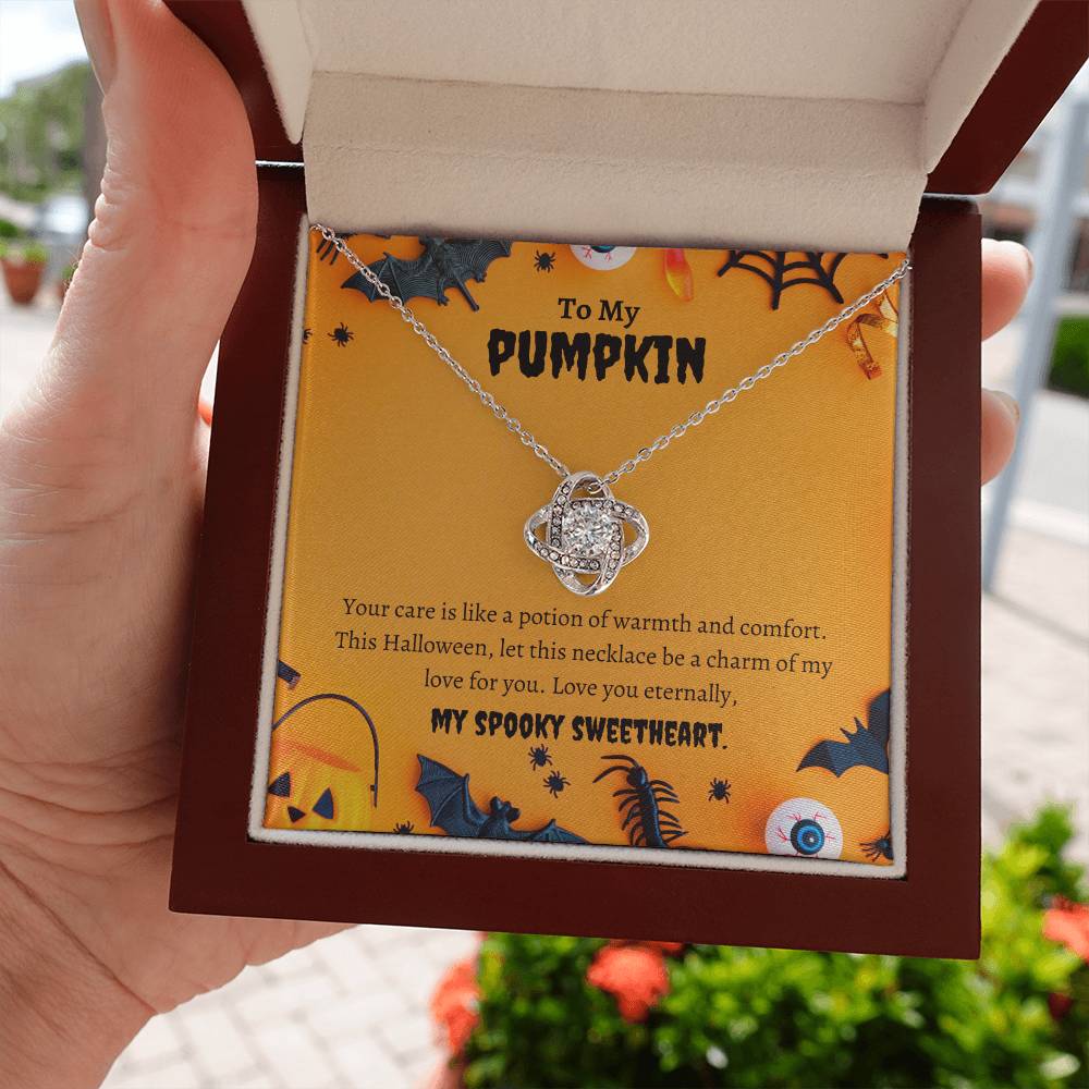 To My Pumpkin - Halloween Love Knot Necklace