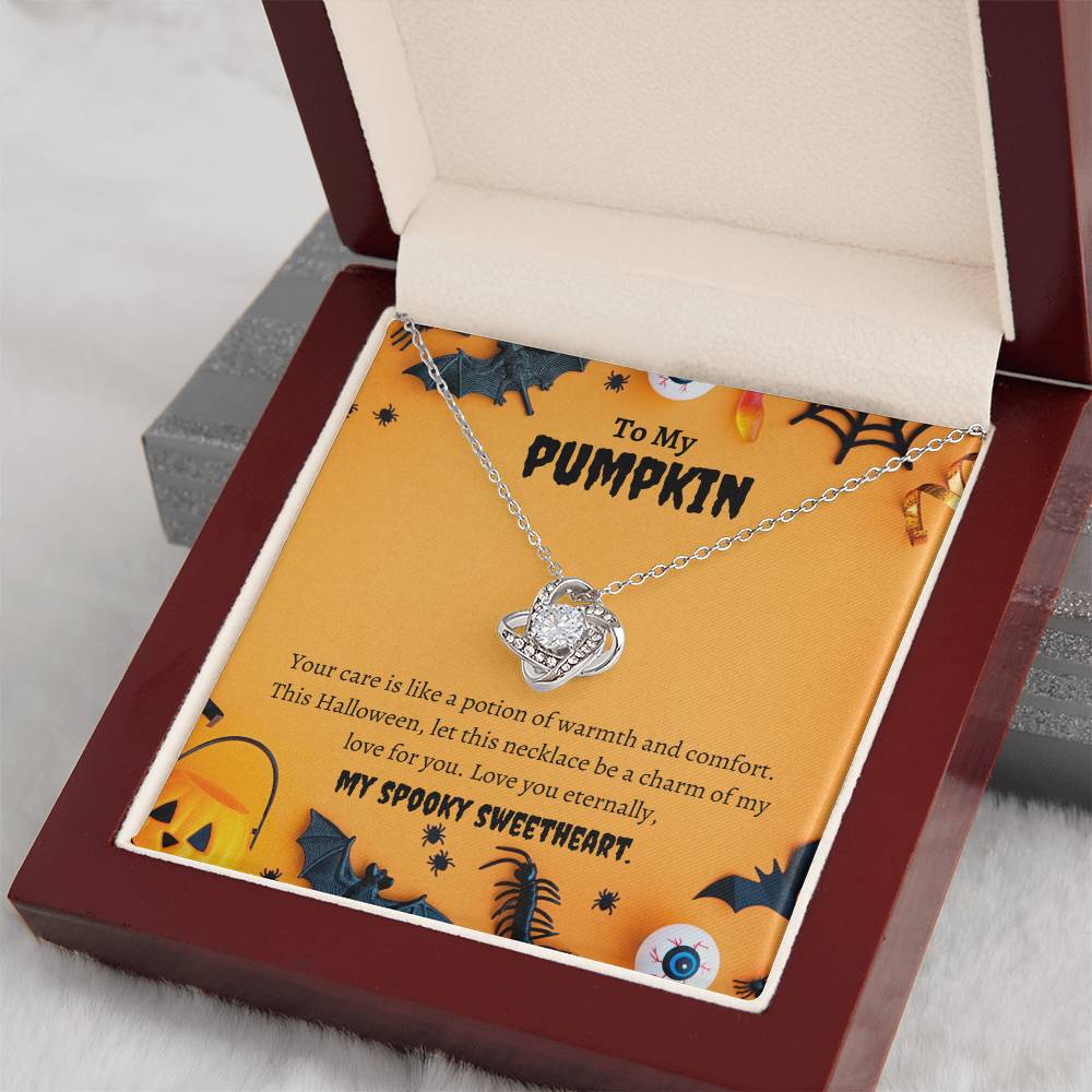 To My Pumpkin - Halloween Love Knot Necklace