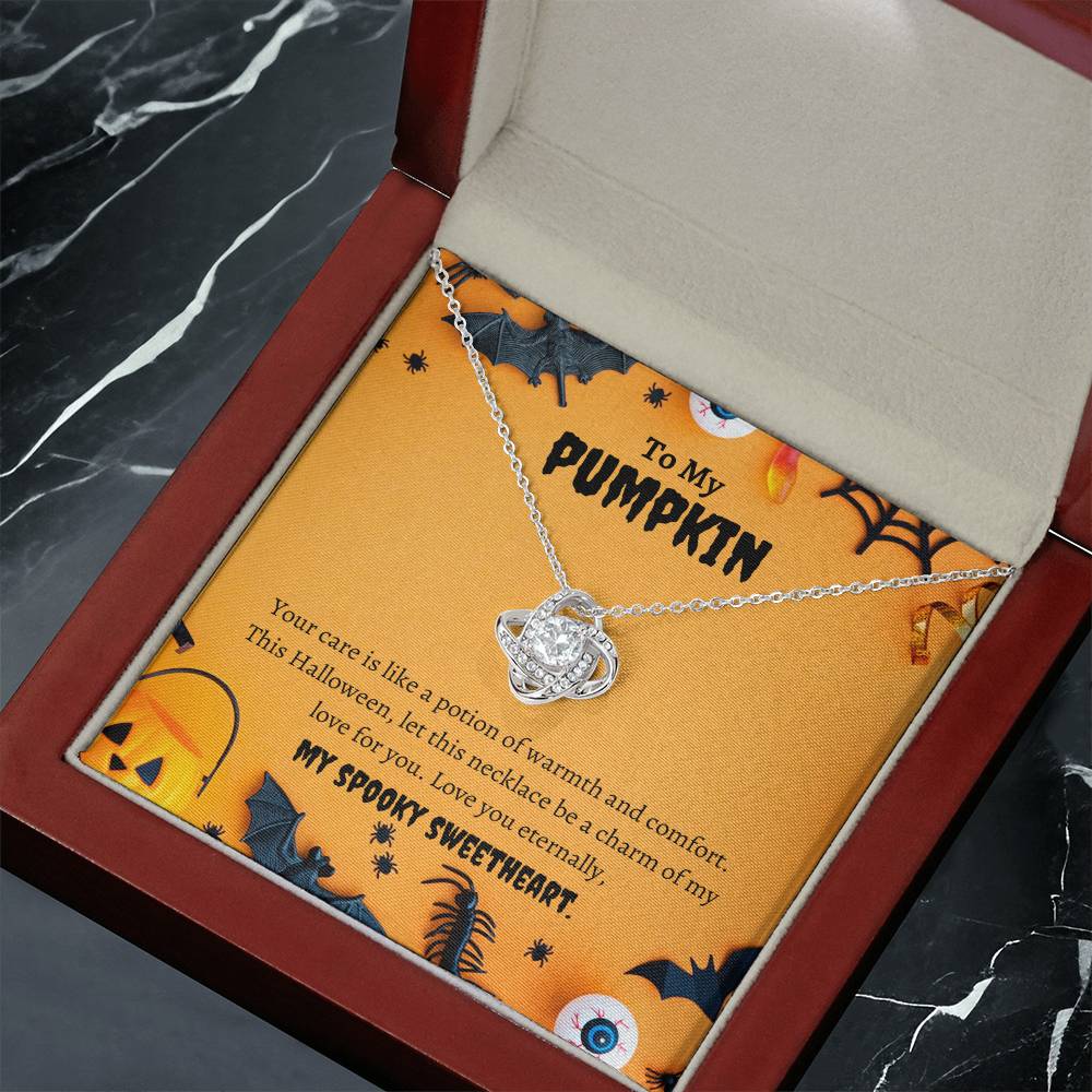 To My Pumpkin - Halloween Love Knot Necklace