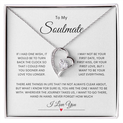 To My Soulmate  Forever Love Necklace