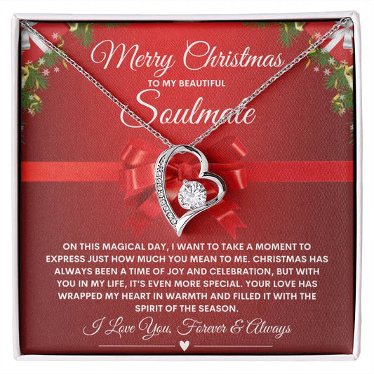 To My Soulmate Necklace RED (Heart Pendant)