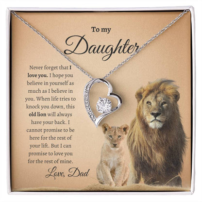 To My Daughter Necklace (Heart Pendant)