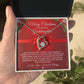 To My Goddaughter Necklace RED (Heart Pendant)